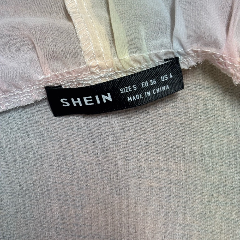 SHEIN Pastel Rainbow Ruffle Robe - Picture 3 of 3